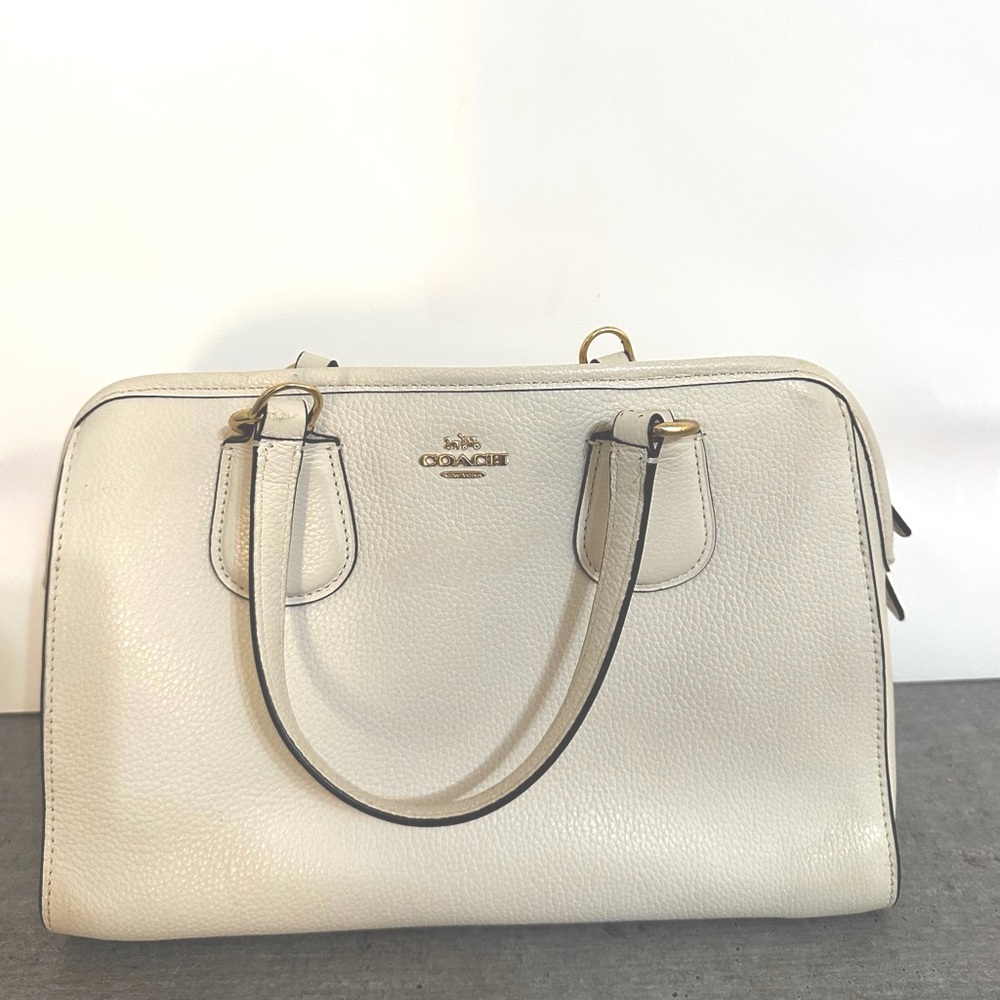 Beautiful white everyday coach bag